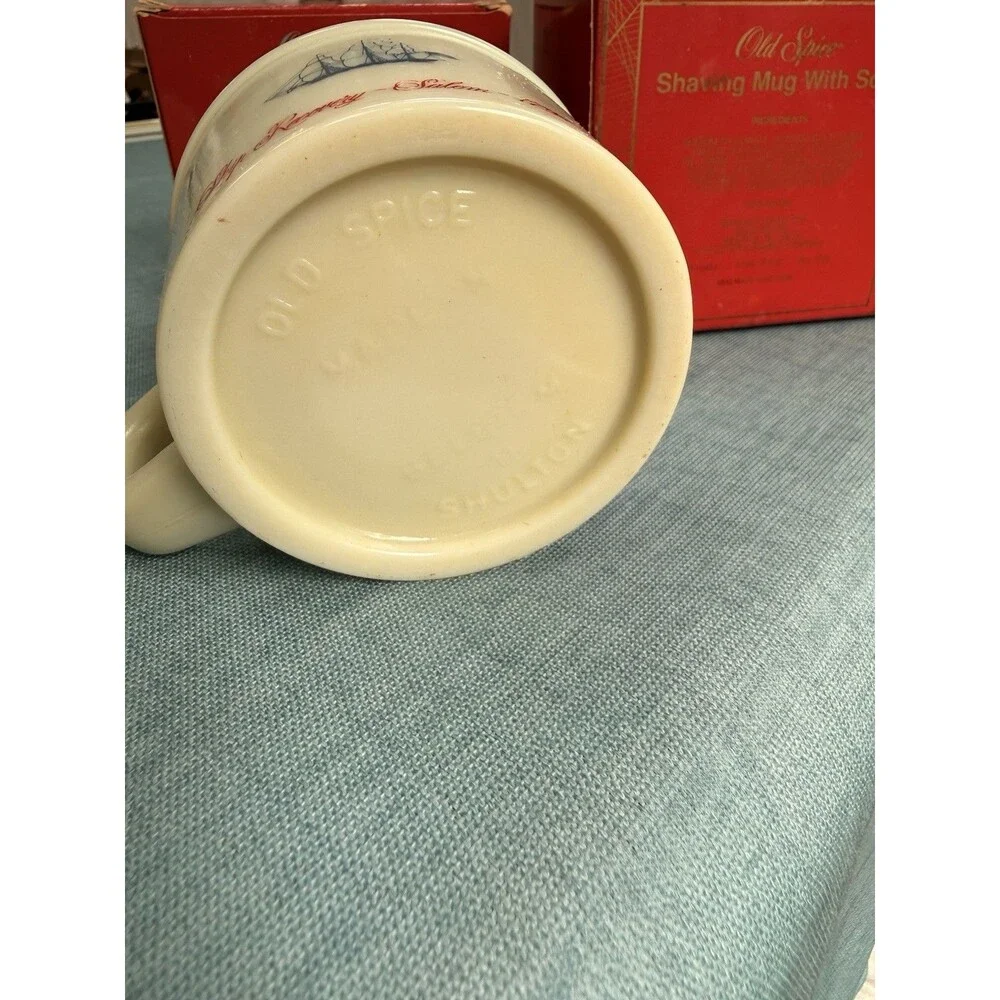 Vintage Old Spice Shaving Mug Refill Soap 3 Oz Lot of 2 w/ Brush Shulton